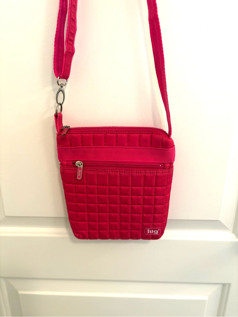 lug Pink Quilted Crossbody Bag